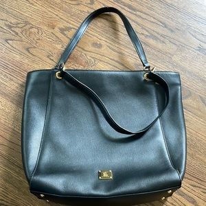Ralph Lauren Black Leather Tote
